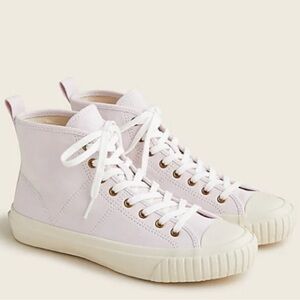 J.Crew Lavender Purple Canvas High Top Sneakers Shoes Size 10